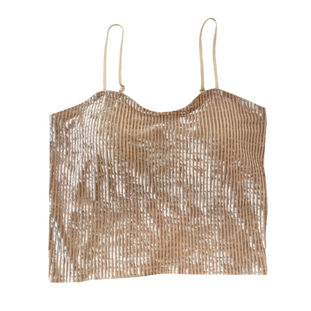 Elegantes goldenes Samt Damen Camisole entworfen für Frühlings- und Sommermode - Bild 26 von 31