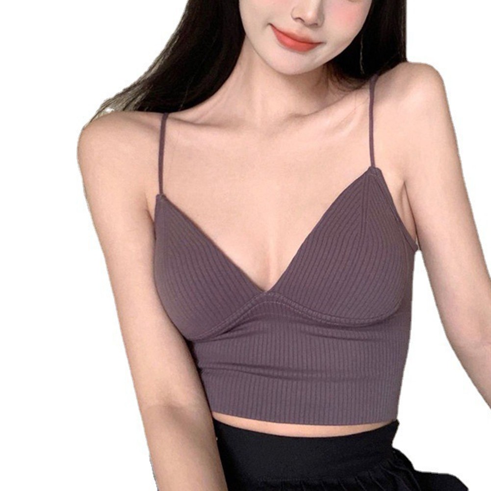 Casual V Neck Camisole Bra for Women Suitable for Spring and Autumn Seasons - Picture 24 of 24