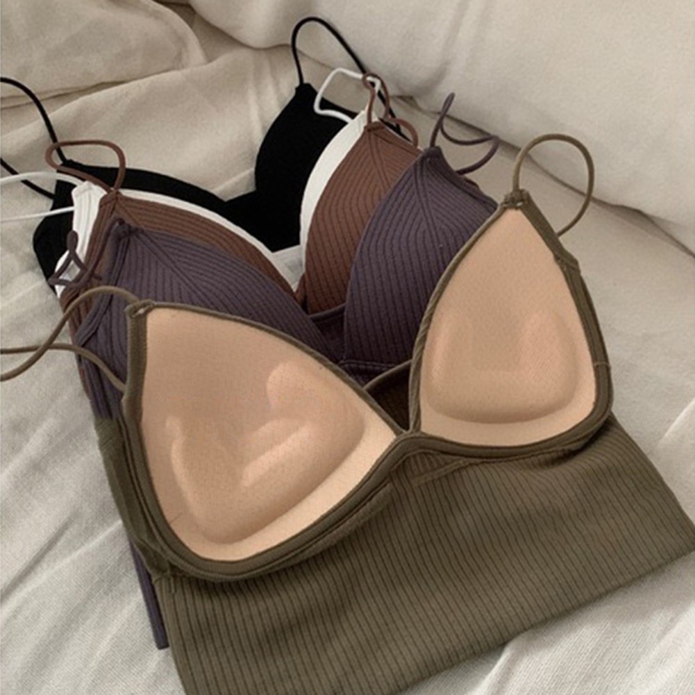 Casual V Neck Camisole Bra for Women Suitable for Spring and Autumn Seasons - Picture 22 of 24