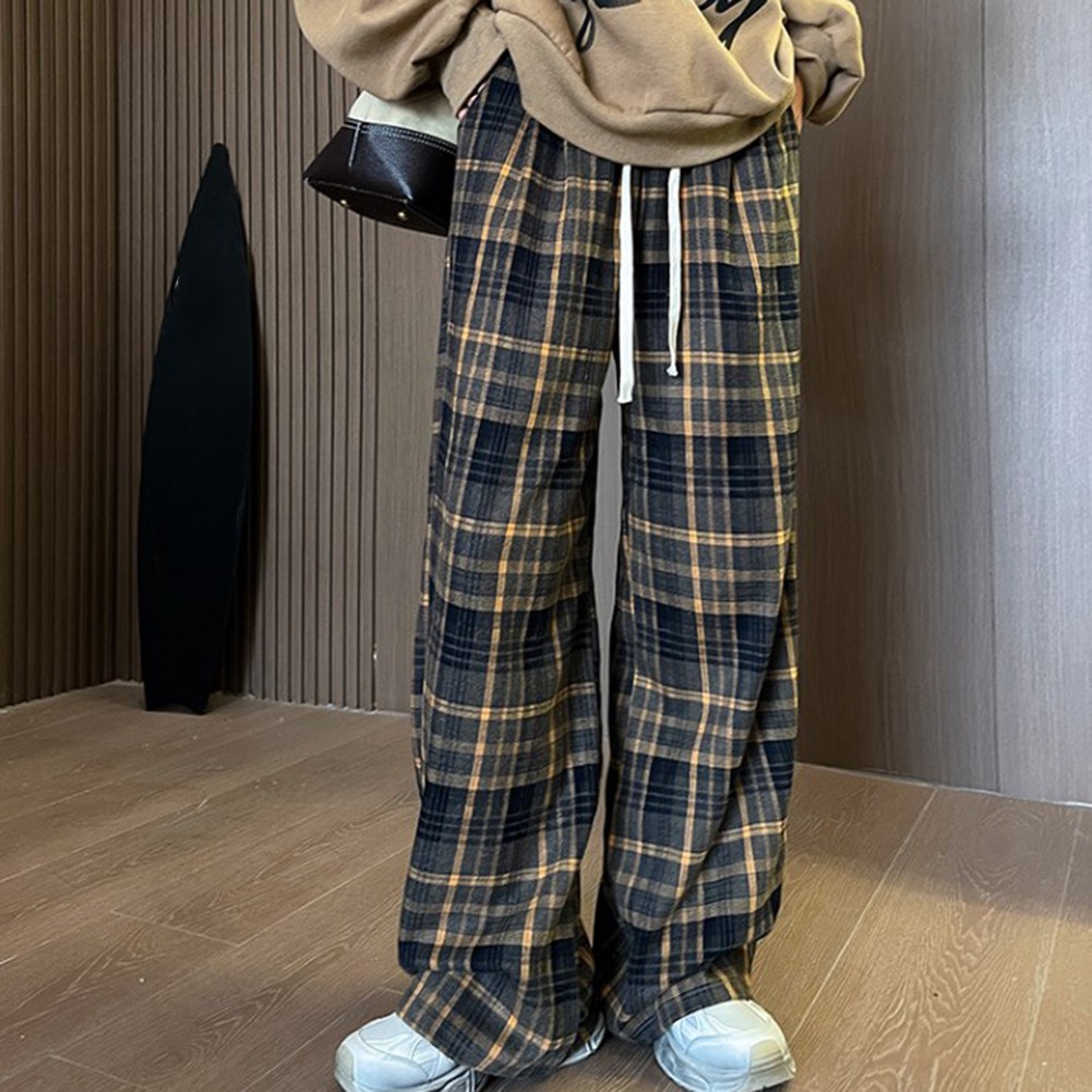 Sophisticated Womens Casual Trousers with Classic High Waist and Plaid - Picture 14 of 24