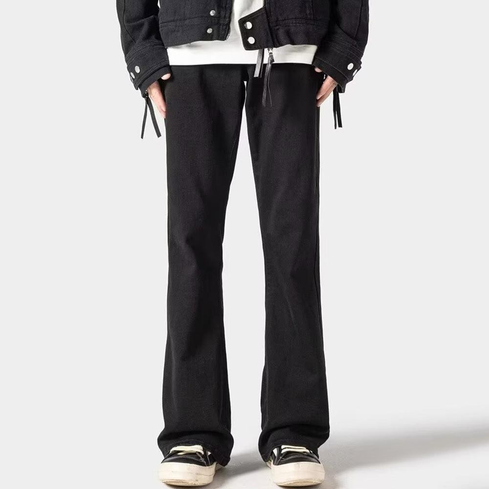 Flared Slim Fit Herren Lange Jeans Freizeithose Mid Rise für alle Größen S bi - Bild 17 von 42