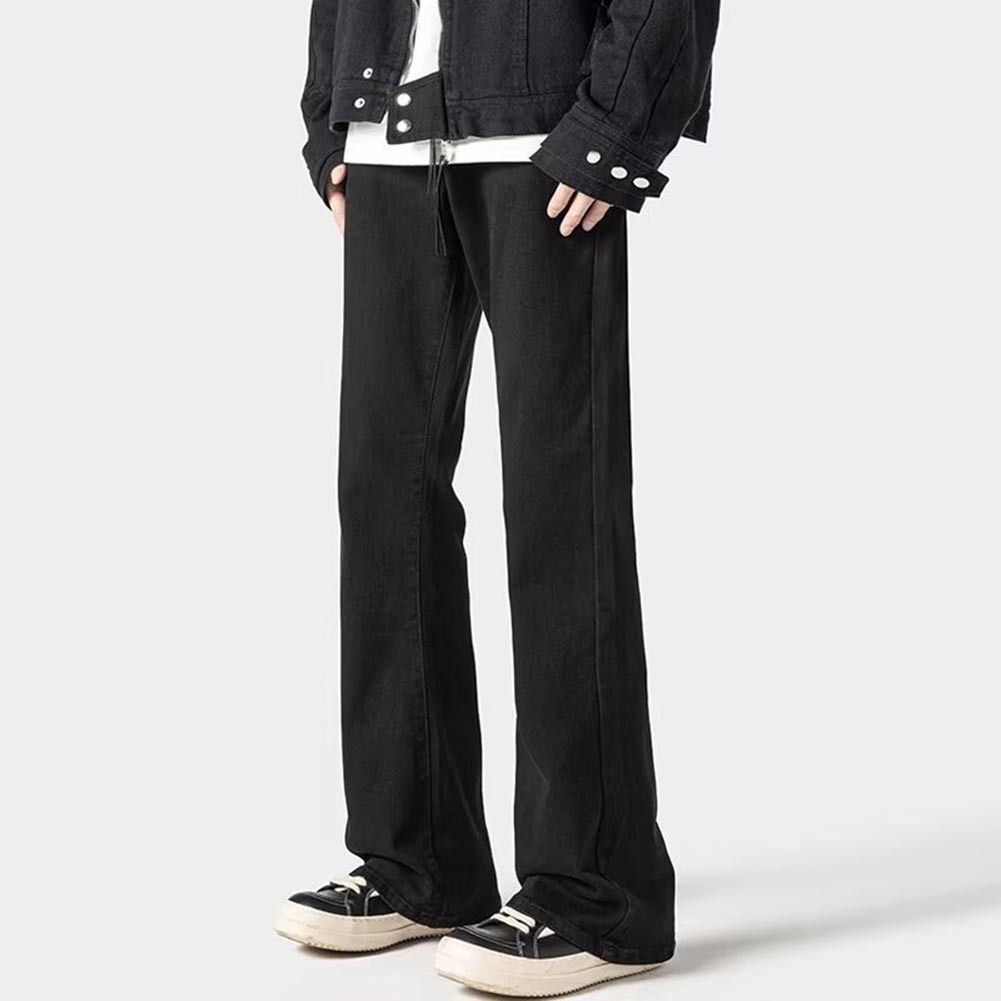 Flared Slim Fit Herren Lange Jeans Freizeithose Mid Rise für alle Größen S bi - Bild 13 von 42