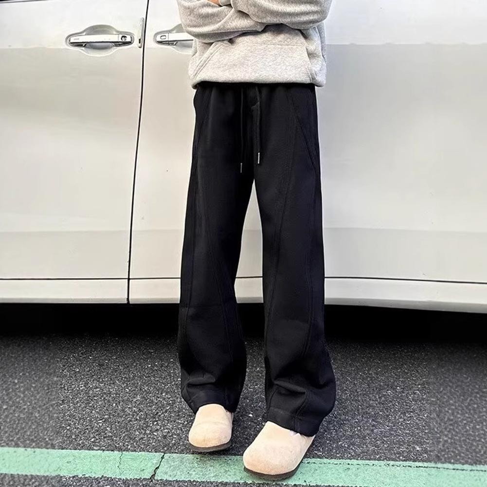 Sleek Design Mens Thickened Sweats Loose Fit Pants for Active Lifestyle - Picture 16 of 47
