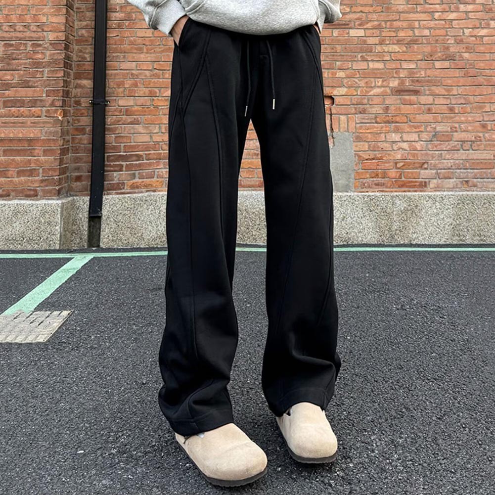 Sleek Design Mens Thickened Sweats Loose Fit Pants for Active Lifestyle - Picture 18 of 47