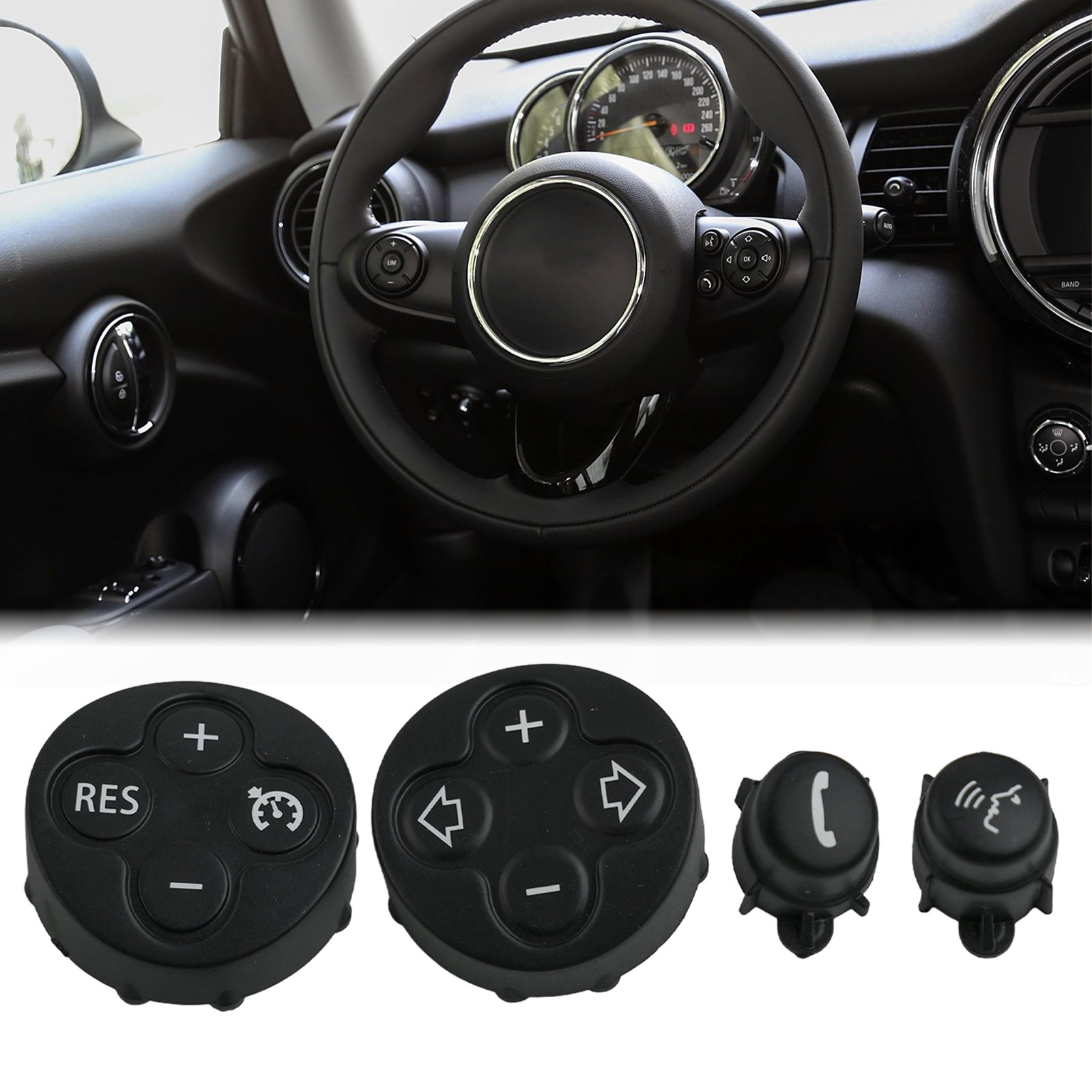 Plastic Steering Wheel Multifunction Cruise Button Covers for Mini Cooper - Picture 12 of 12