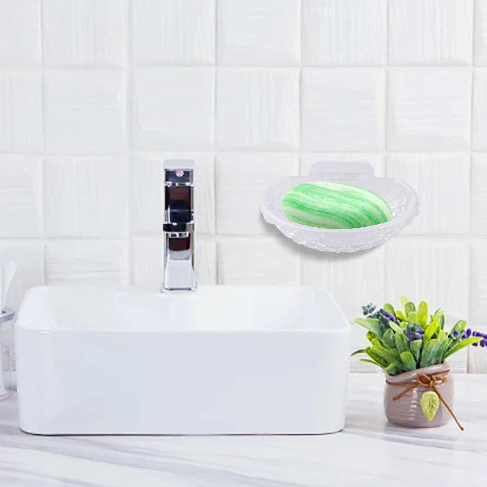 Soap Box Sponge Soap Dish 14x9.5x4.5cm ABS Drain Punch Storage Box - Bild 32 von 42