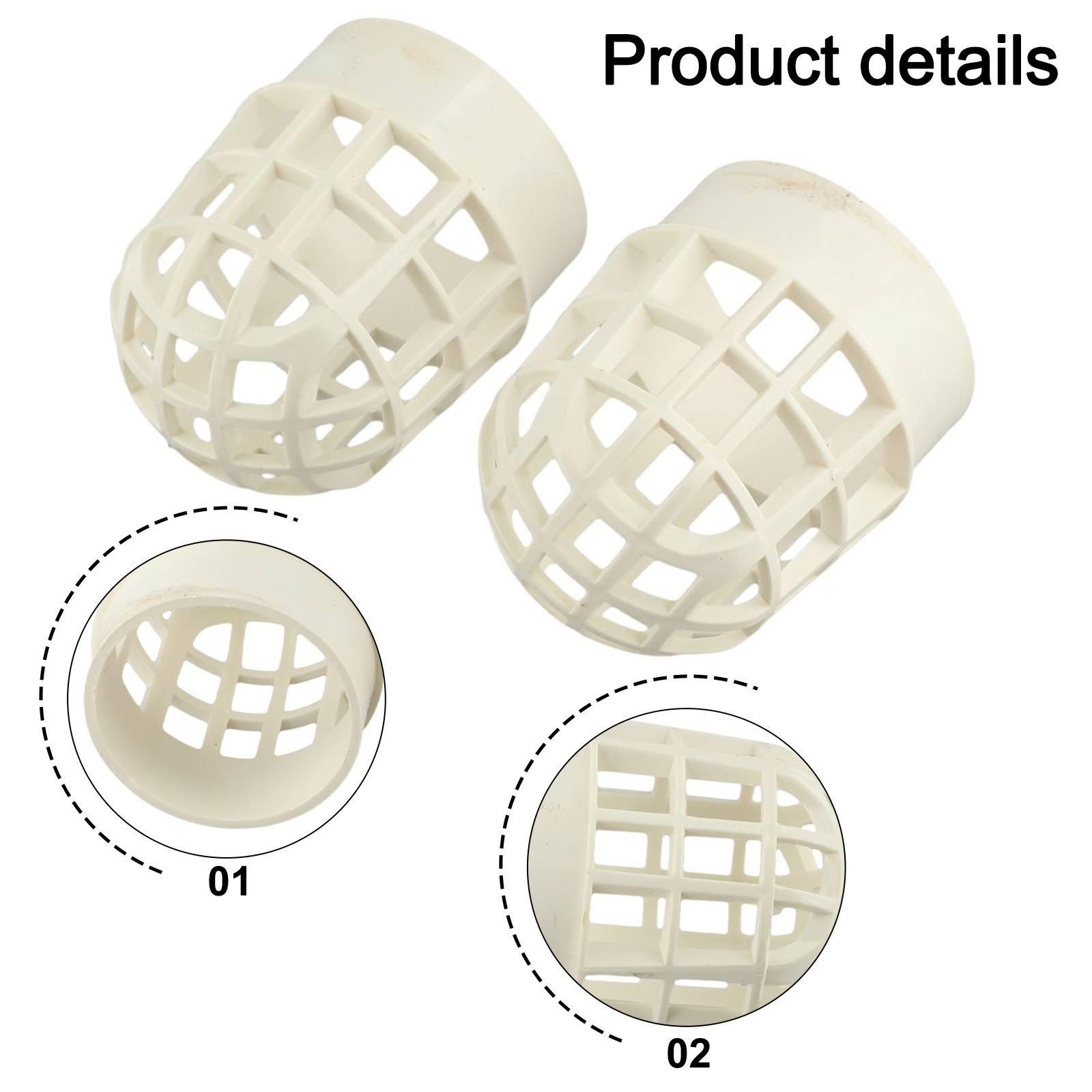 Outdoor Use 2pcs PVC Vent Covers with Efficient Debris Interception Design