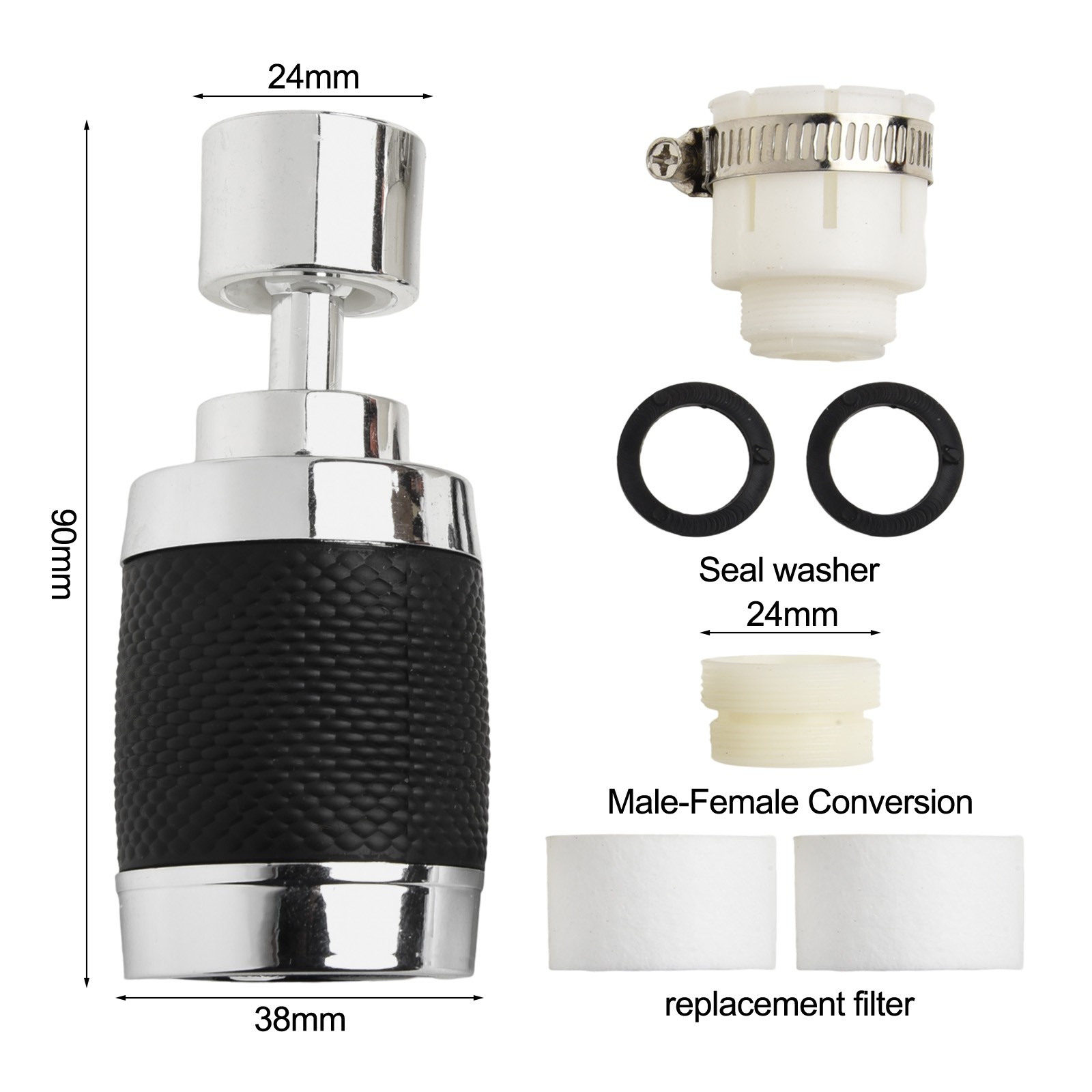 Kitchen Accessory Adjustable Water Sprayer with Flexible Swivel Design