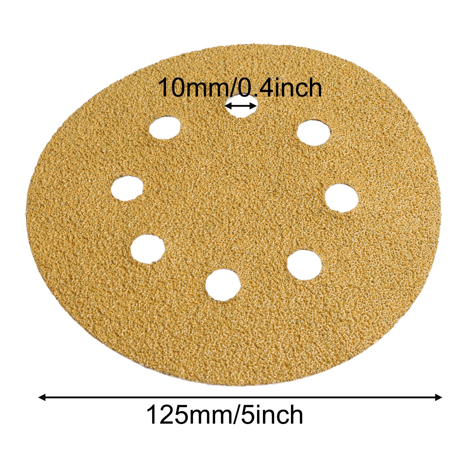 Disques ?? poncer grain jaune pour ponceuse orbitale paquet de 100 ?? 125 mm tai - Photo 13/36
