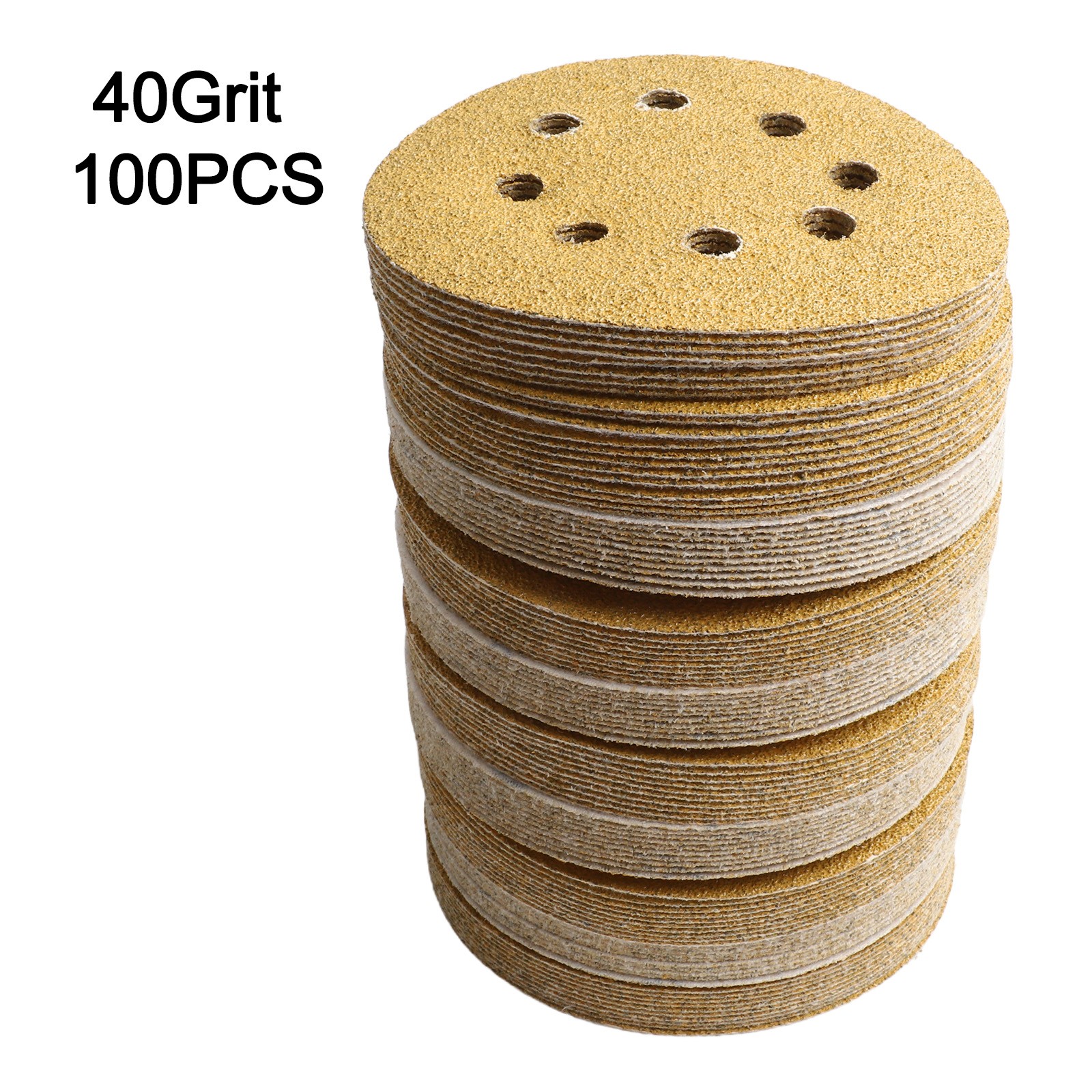 Disques ?? poncer grain jaune pour ponceuse orbitale paquet de 100 ?? 125 mm tai - Photo 20/36