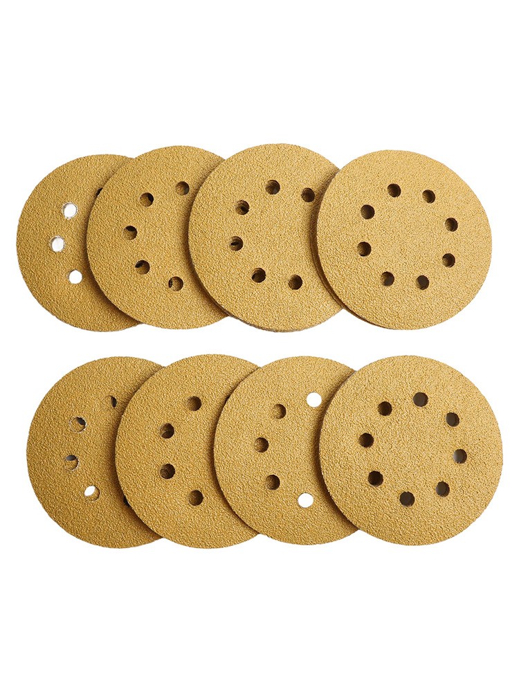 Disques ?? poncer grain jaune pour ponceuse orbitale paquet de 100 ?? 125 mm tai - Photo 24/36