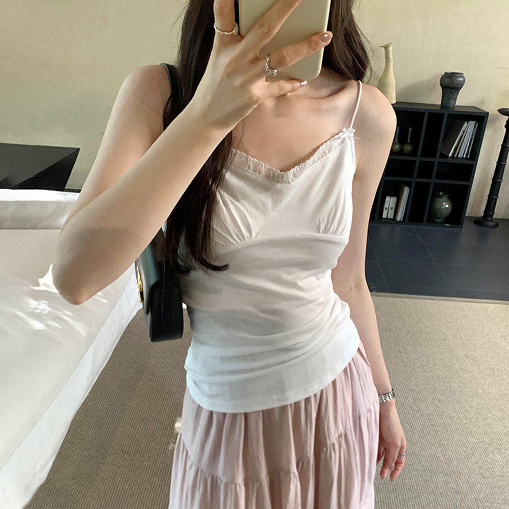 Sophisticated Women's Lace Bow Suspenders Casual Tops with Vintage Flair - Picture 10 of 17