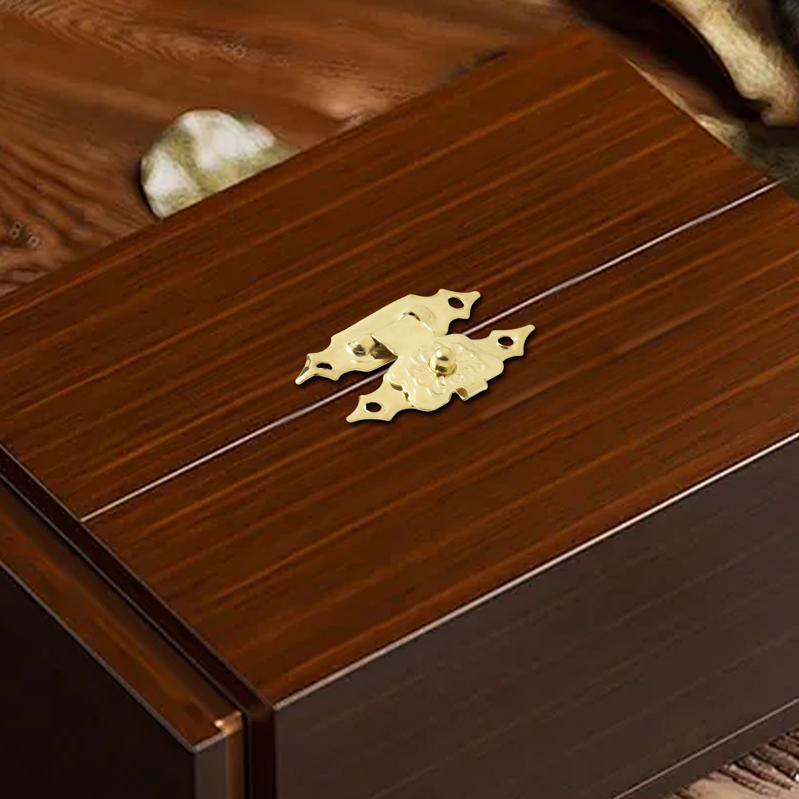 10 X Wooden Case Hasp Latch Mini Decorative Jewelry Chest Wine Box Brand New - Picture 37 of 47