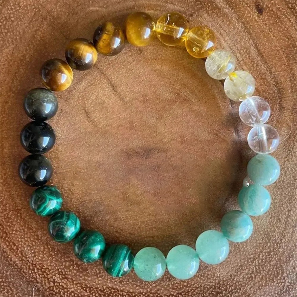 Fashionable Accessories Unisex 8MM Beaded Bracelets with Unique Stones - Picture 13 of 15