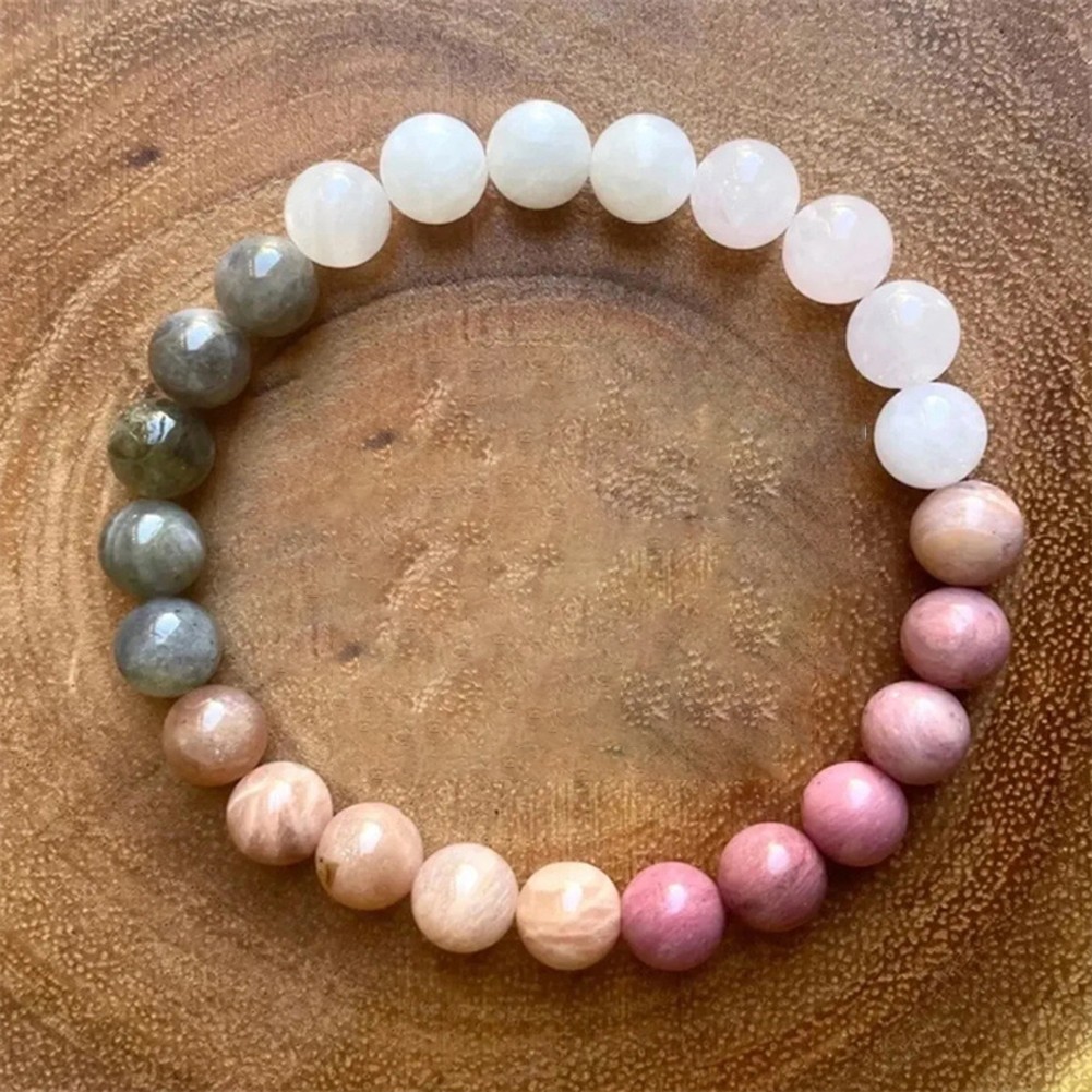 Fashionable Accessories Unisex 8MM Beaded Bracelets with Unique Stones - Picture 15 of 15