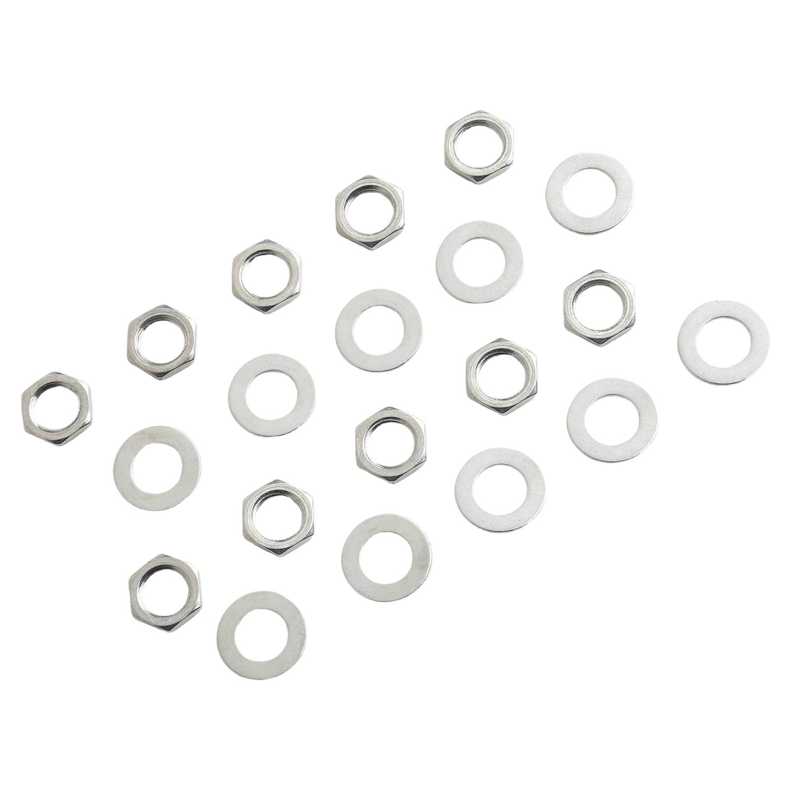 Potentiometer Accessories 10 Pack Nuts Washers Compatible with M7 and M8 - Picture 28 of 35