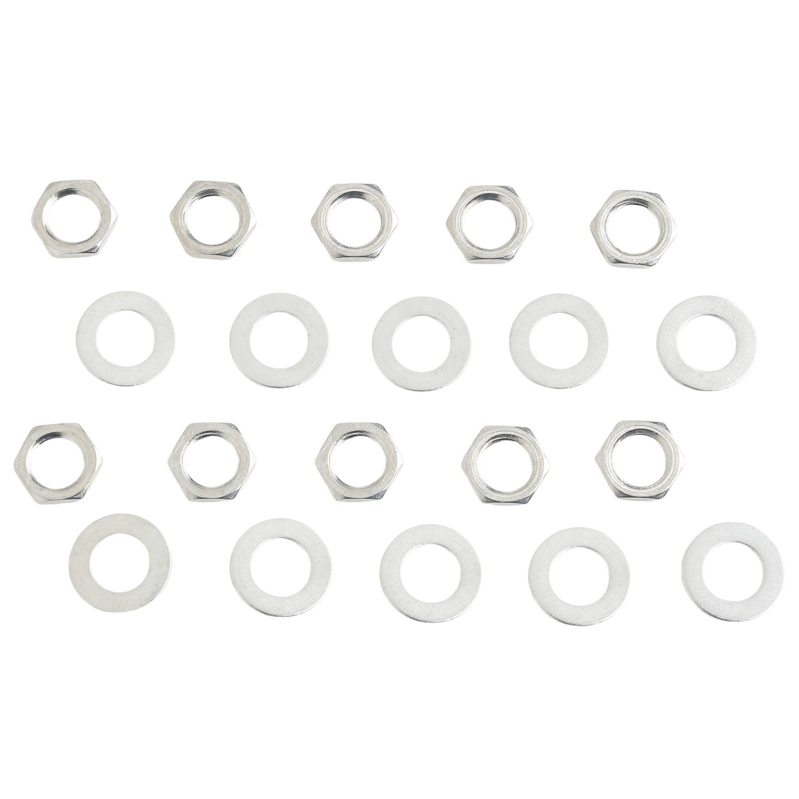 Potentiometer Accessories 10 Pack Nuts Washers Compatible with M7 and M8 - Picture 22 of 35
