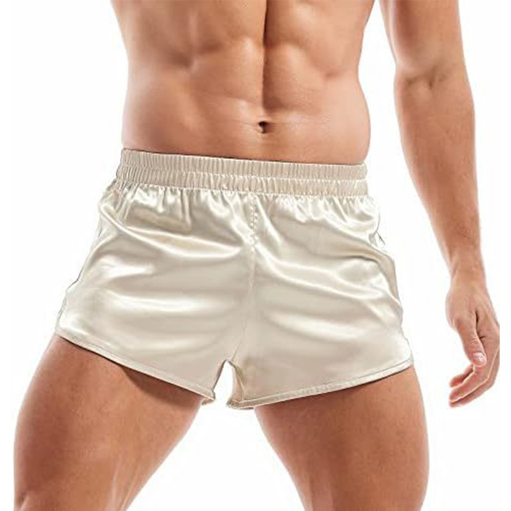 Bequeme Herren Boxershorts aus Satin Seide perfekt zum Faulenzen zu Hause - Bild 13 von 16