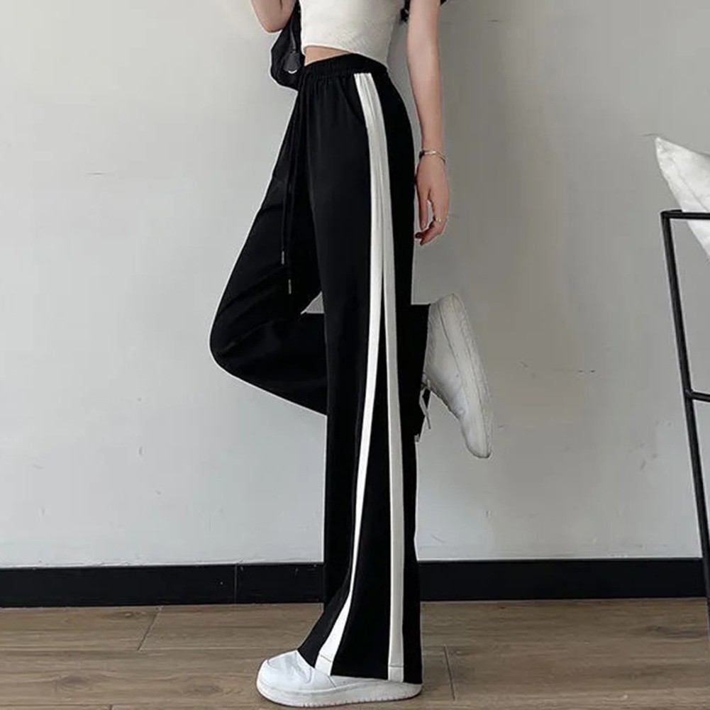 Sleek Side Stripe Straight Pants for Women in Spring and Summer Styles - Picture 16 of 36