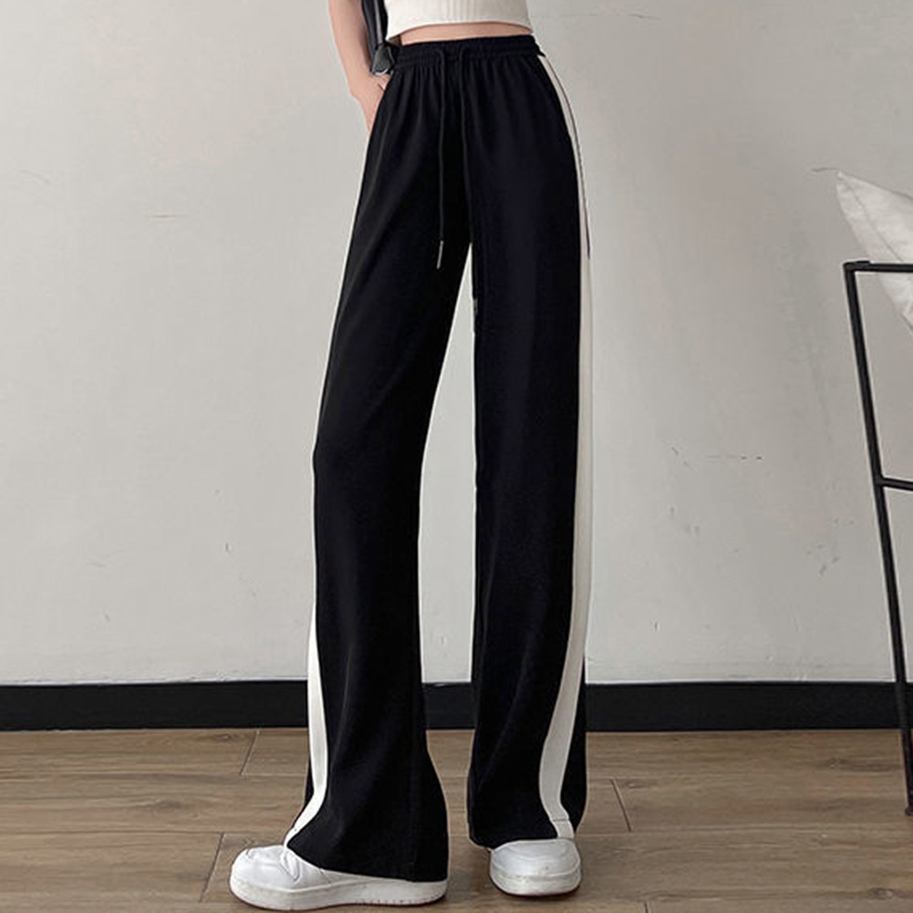 Sleek Side Stripe Straight Pants for Women in Spring and Summer Styles - Picture 18 of 36