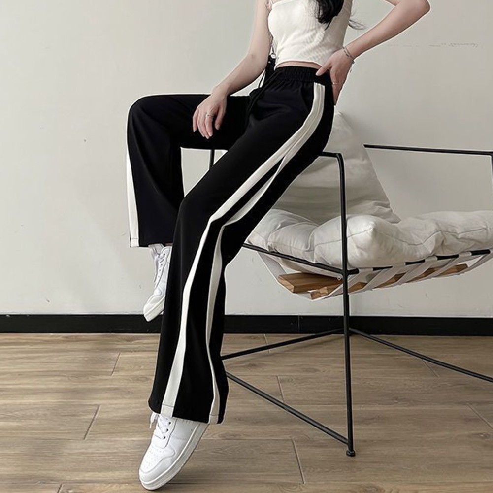 Sleek Side Stripe Straight Pants for Women in Spring and Summer Styles - Picture 14 of 36