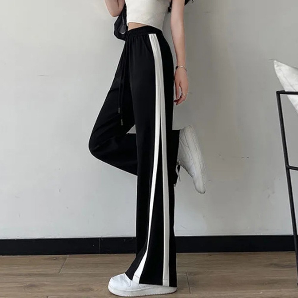 Sleek Side Stripe Straight Pants for Women in Spring and Summer Styles - Picture 13 of 36