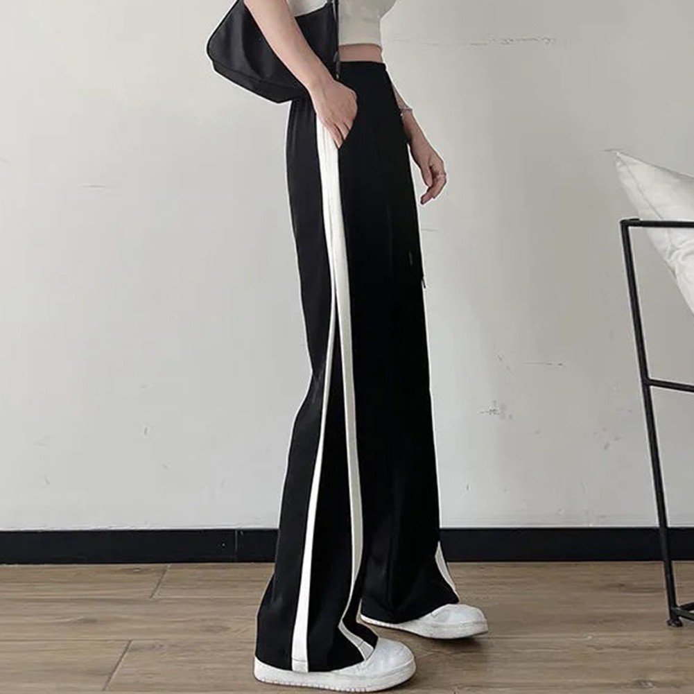 Sleek Side Stripe Straight Pants for Women in Spring and Summer Styles - Picture 17 of 36