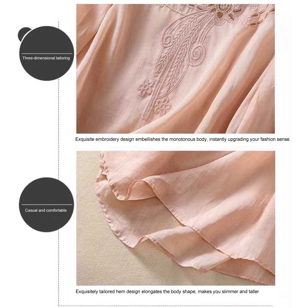 Womens Stylish V Neck Blouse featuring Beautiful Floral Embroidery Art - Picture 31 of 52