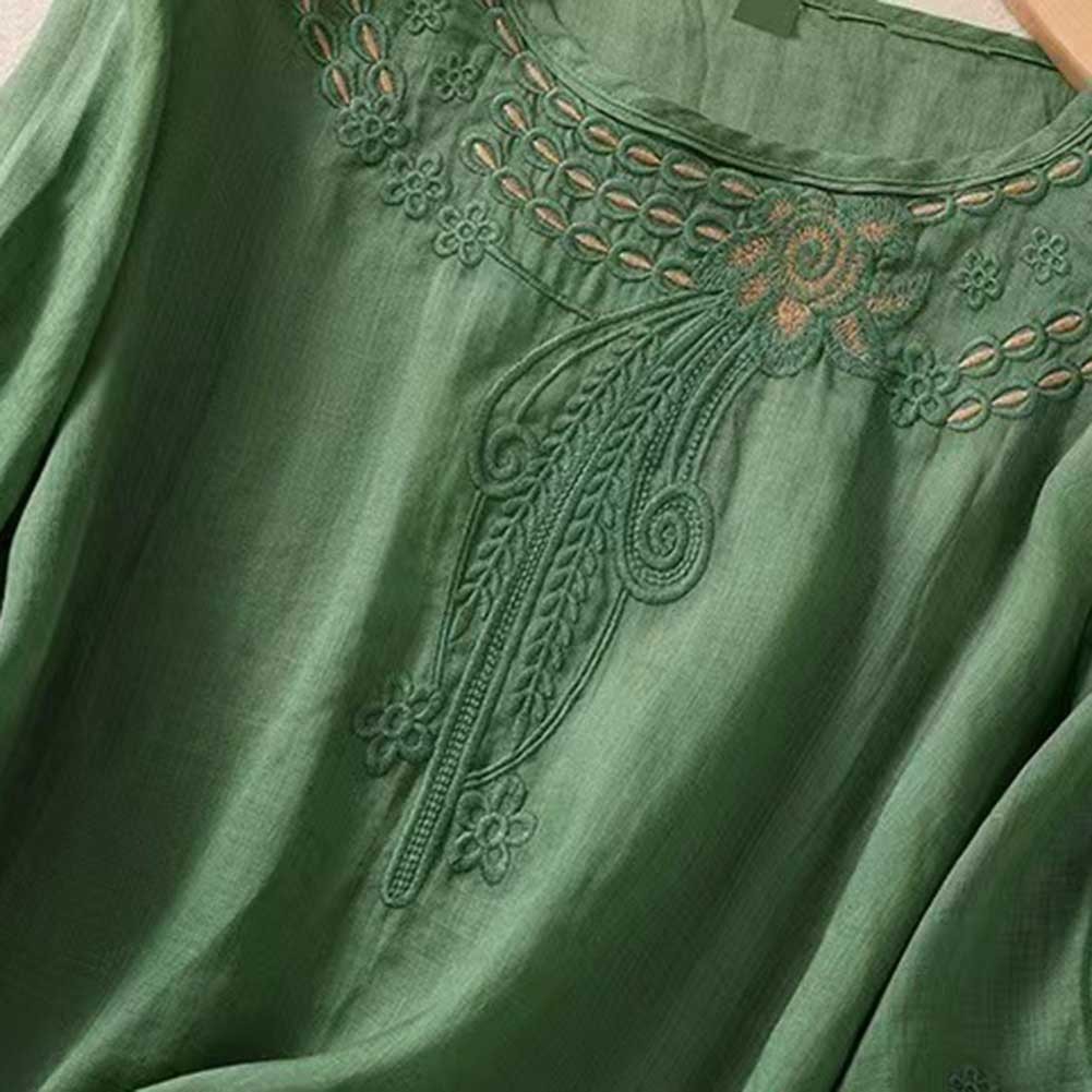 Womens Stylish V Neck Blouse featuring Beautiful Floral Embroidery Art - Picture 40 of 52