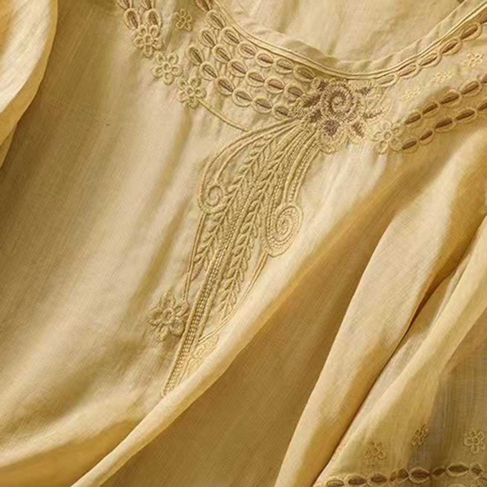 Womens Stylish V Neck Blouse featuring Beautiful Floral Embroidery Art - Picture 51 of 52