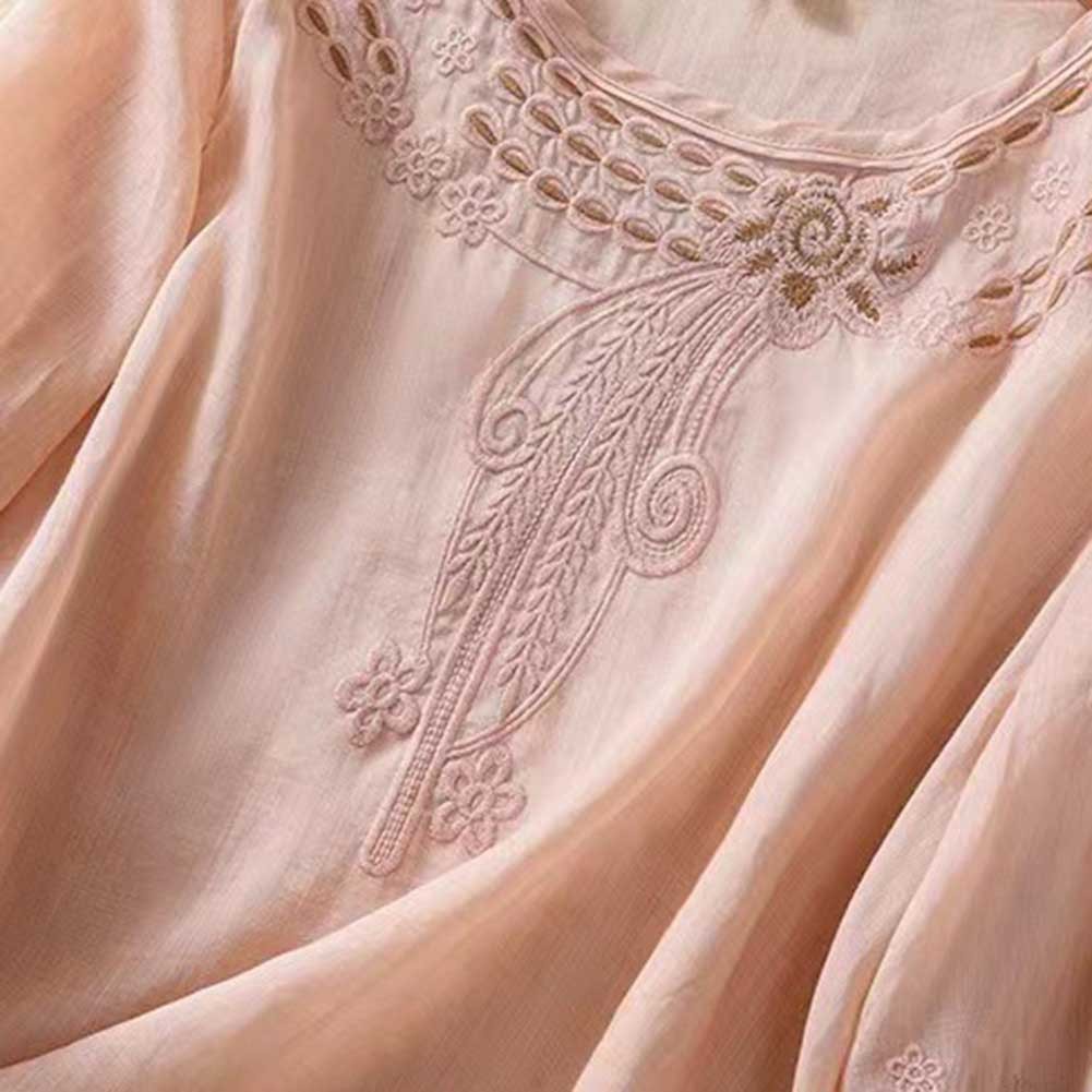 Womens Stylish V Neck Blouse featuring Beautiful Floral Embroidery Art - Picture 27 of 52