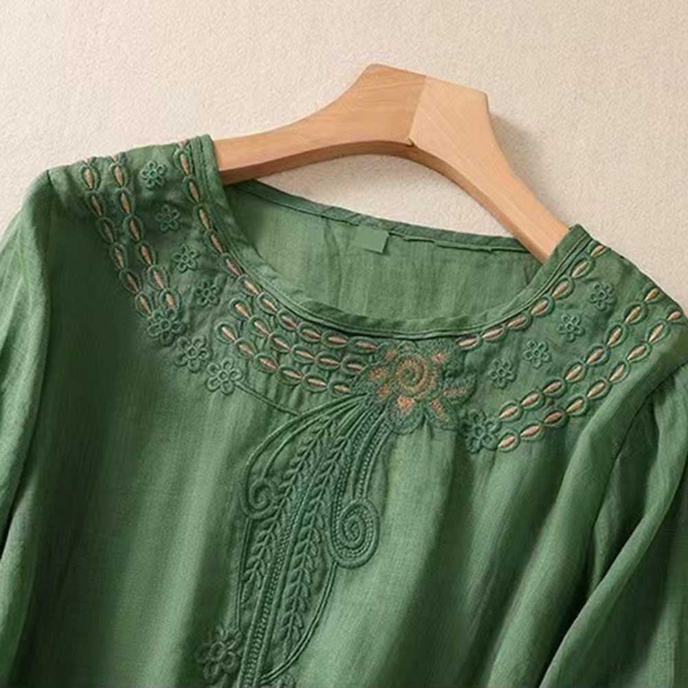 Womens Stylish V Neck Blouse featuring Beautiful Floral Embroidery Art - Picture 42 of 52