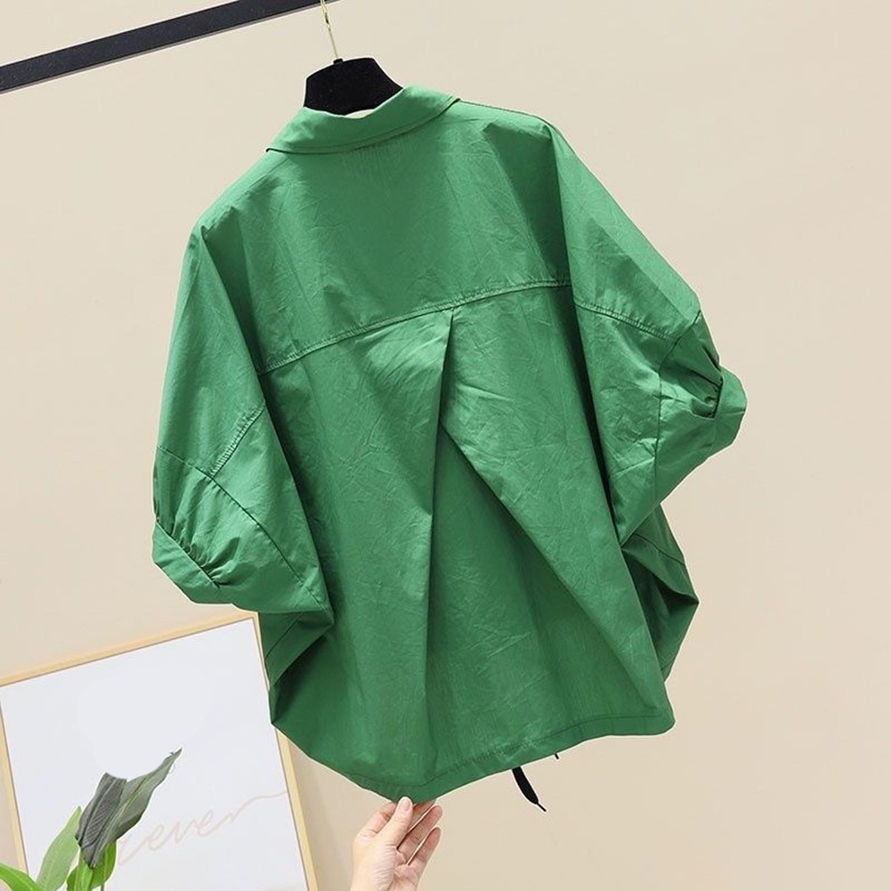 All Match Solid Color Shirt with Pleats Ideal for Office or Casual Use - Picture 14 of 24