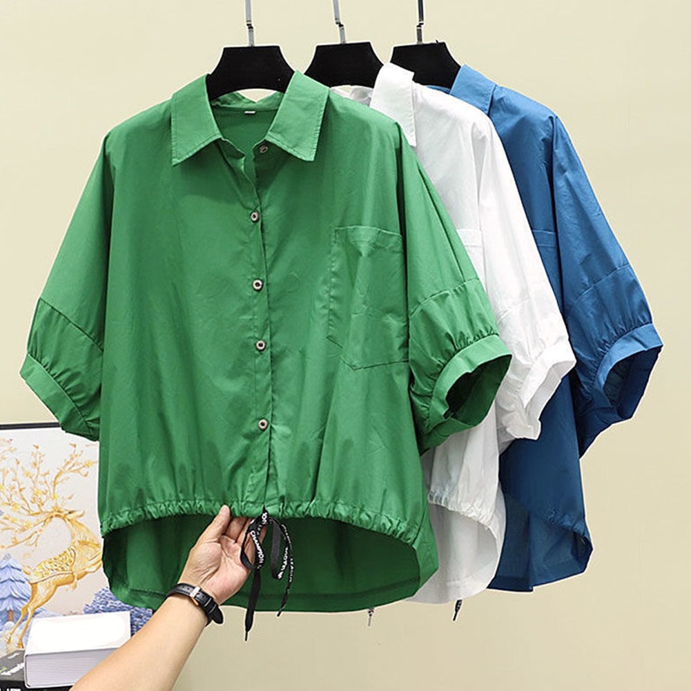 All Match Solid Color Shirt with Pleats Ideal for Office or Casual Use - Picture 15 of 24
