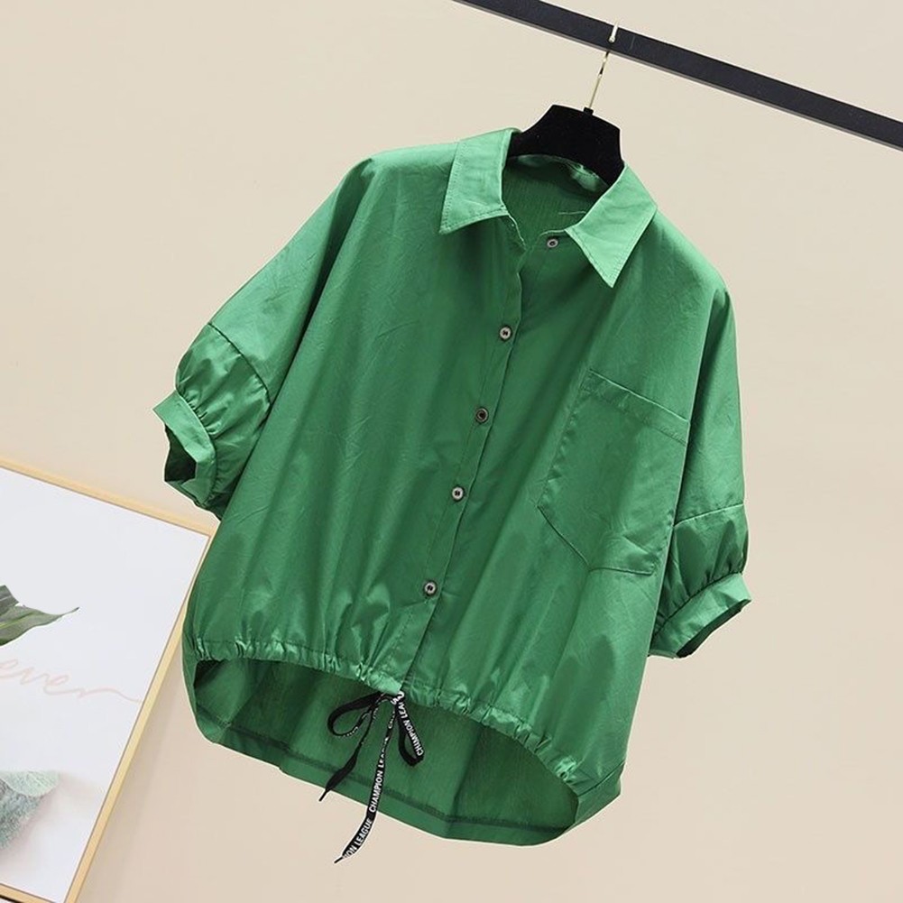 All Match Solid Color Shirt with Pleats Ideal for Office or Casual Use - Picture 13 of 24