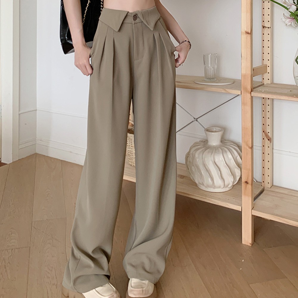 Pantalone tuta donna dritto con vita alta e bavero stile giorno comfort - Foto 13 di 20