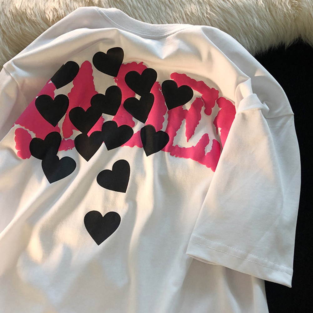 Tee for Women featuring Love Foam Three Dimensional Print Casual Style - Picture 16 of 20