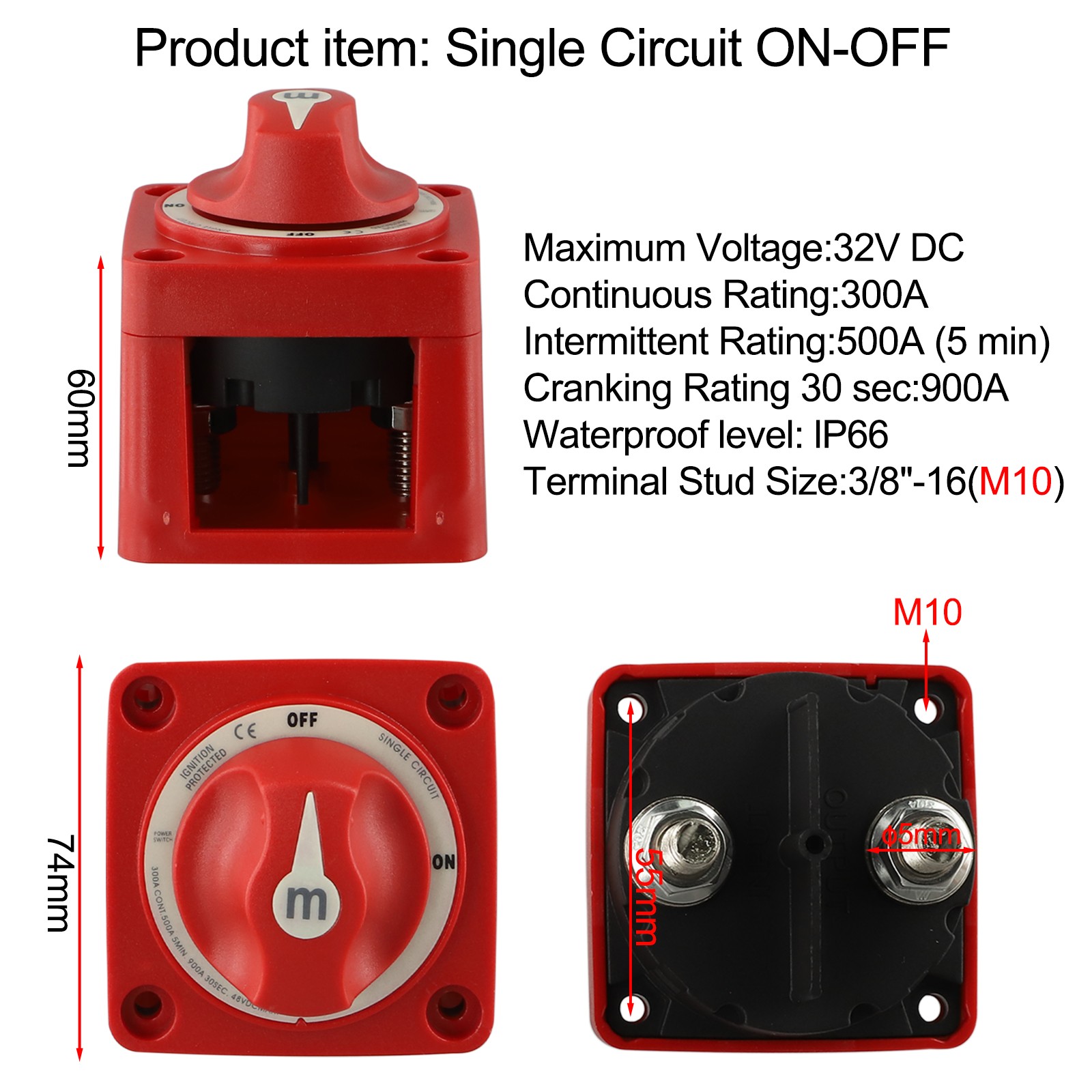 Zuverlässiges Power Flow Management mit Marine Grade Batterie Mass Cut Schalter - Bild 13 von 38