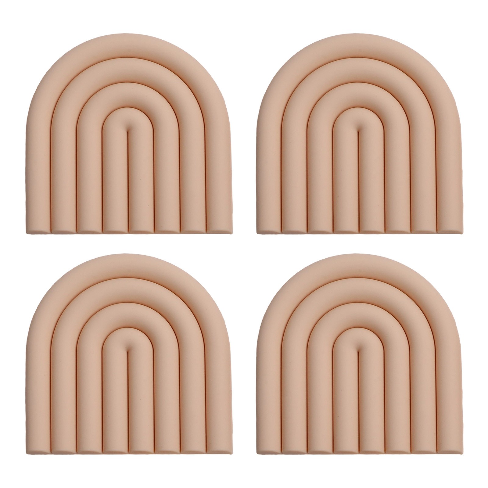 4pcs Insulated Silicone Trivets For Hot Dish Holders Stylish Kitchen Decor - Picture 25 of 42