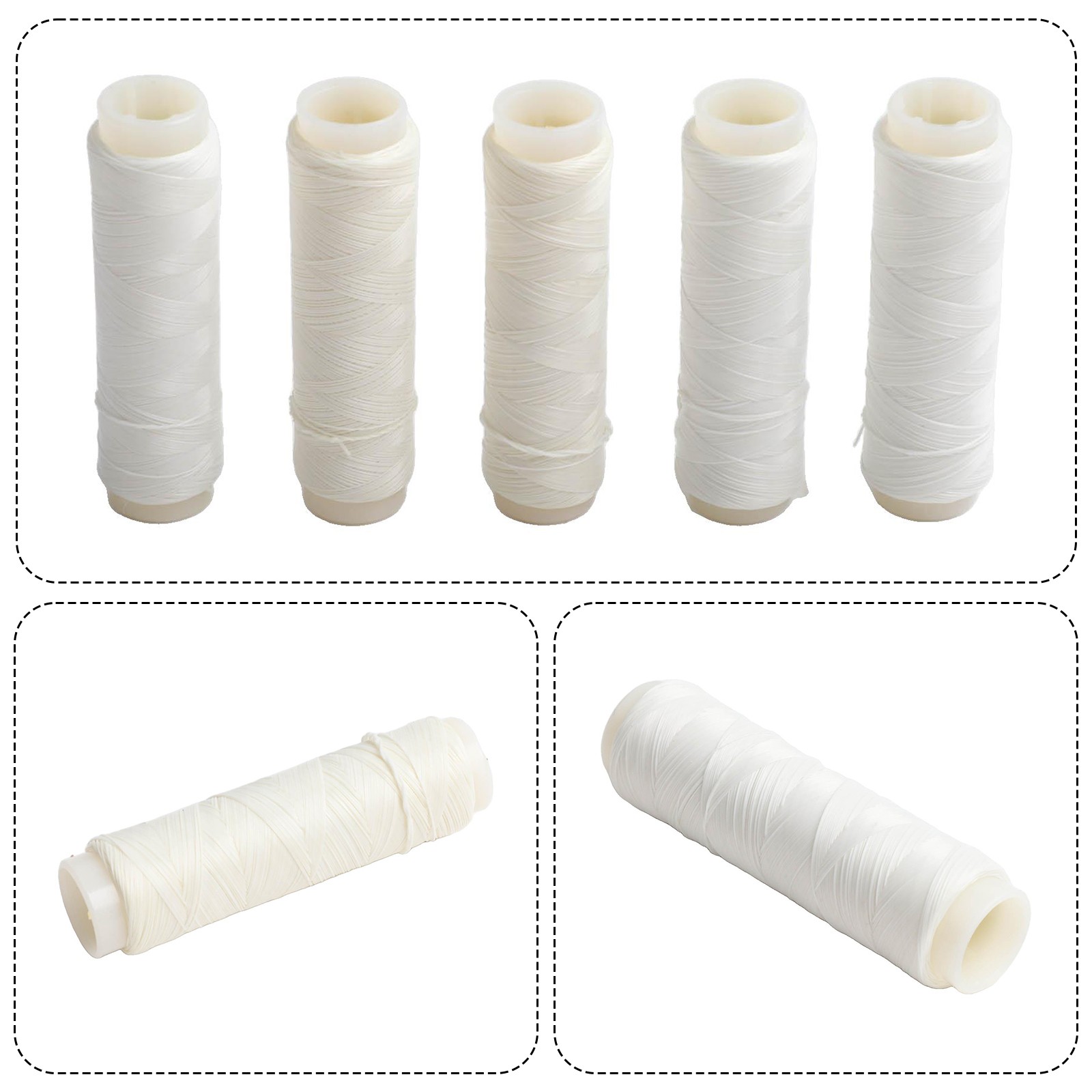 Angelschnur 5er Set Rollen aus starkem Nylonmaterial verschiedene soldes Größen