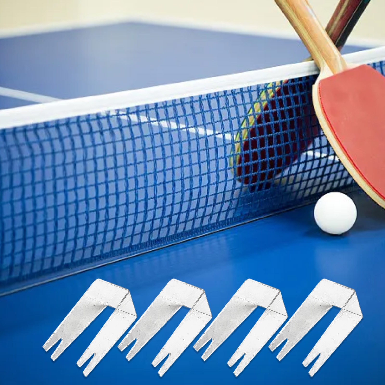 Table Tennis Paddle Holder Set 4 Clear Acrylic Stands Designed for Easy Display - Picture 14 of 25