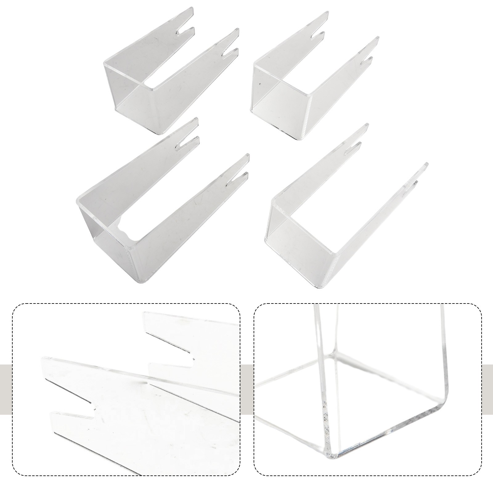 Table Tennis Paddle Holder Set 4 Clear Acrylic Stands Designed for Easy Display - Picture 15 of 25