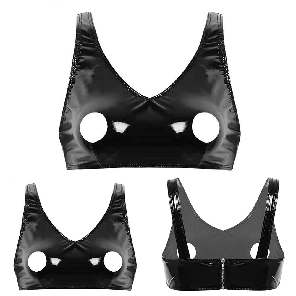 Unterwäsche Damen-BH Atmungsaktiv Bralette Clubwear Crop Top Cupless S-3XL - Bild 14 von 18
