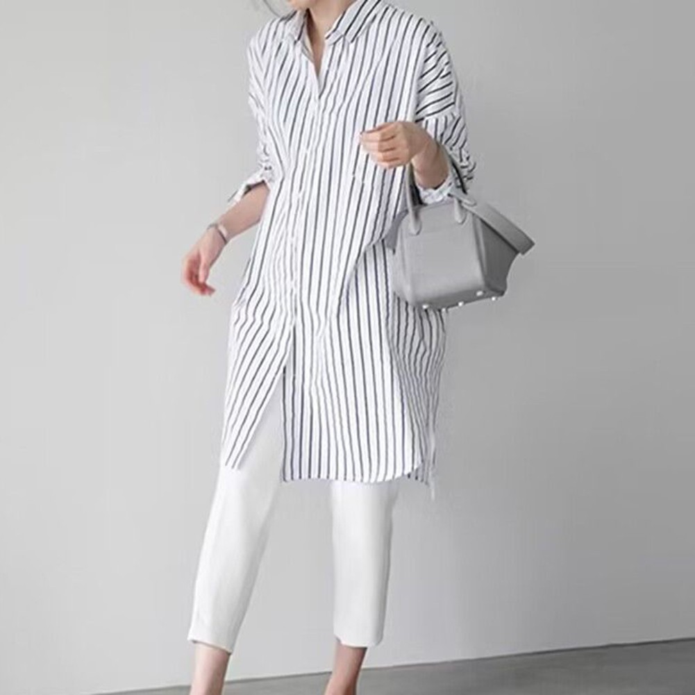 Lapel Long Sleeve Top for Women Featuring Elegant Cut and Comfortable Design - Picture 13 of 20