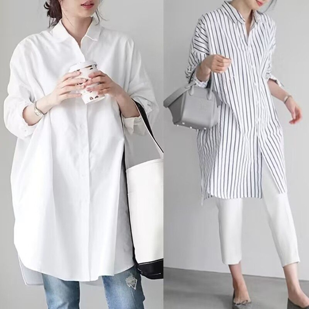 Lapel Long Sleeve Top for Women Featuring Elegant Cut and Comfortable Design - Picture 14 of 20
