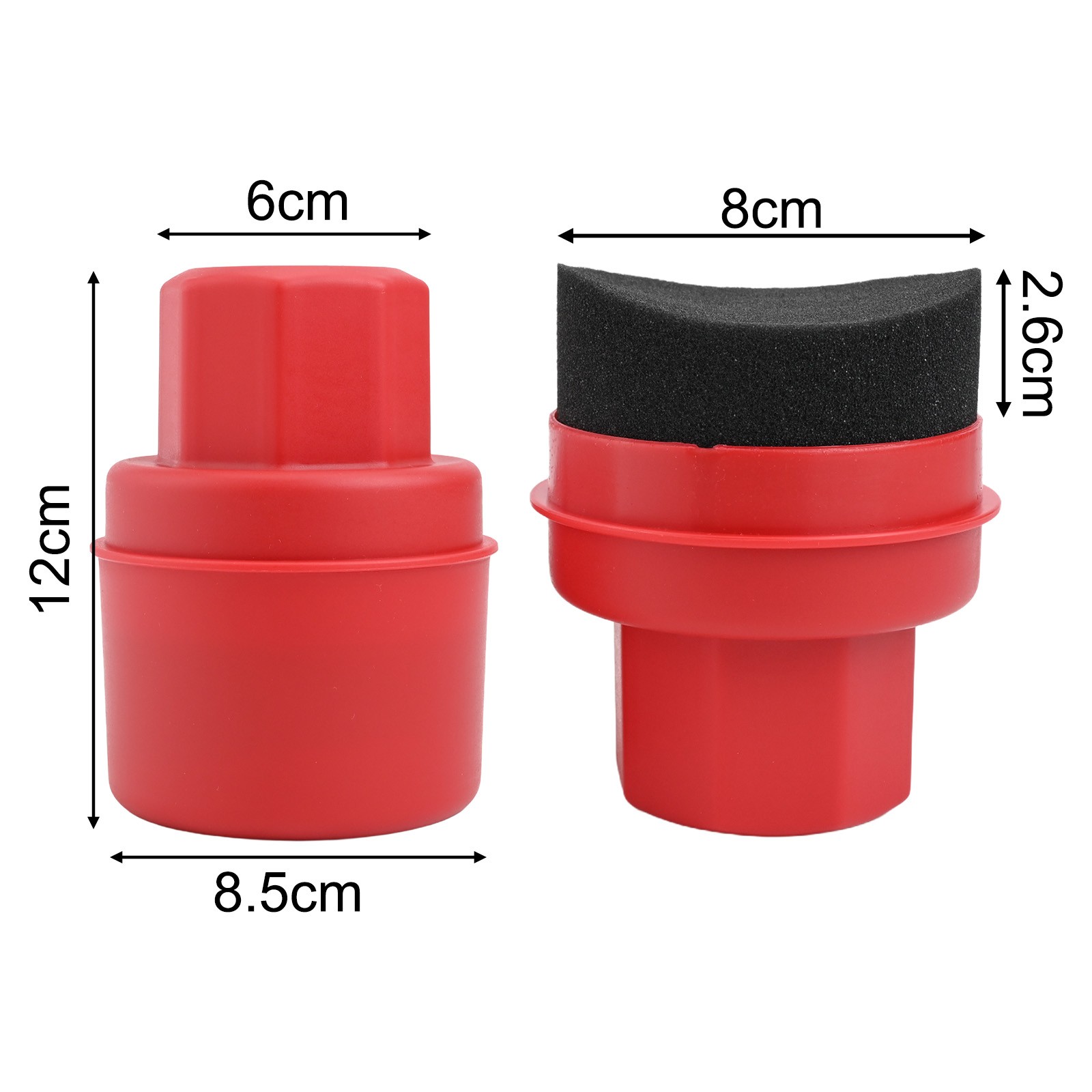 Curved Tire Sponge Brush with Cover for Effective Wheel Polishing and Cleaning - Picture 30 of 38