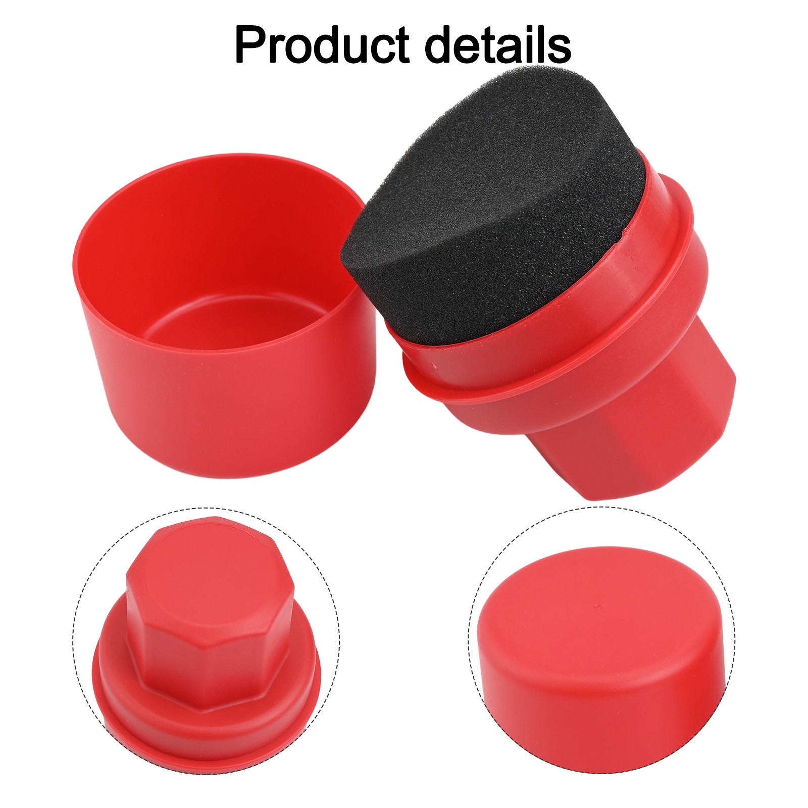 Curved Tire Sponge Brush with Cover for Effective Wheel Polishing and Cleaning - Picture 32 of 38