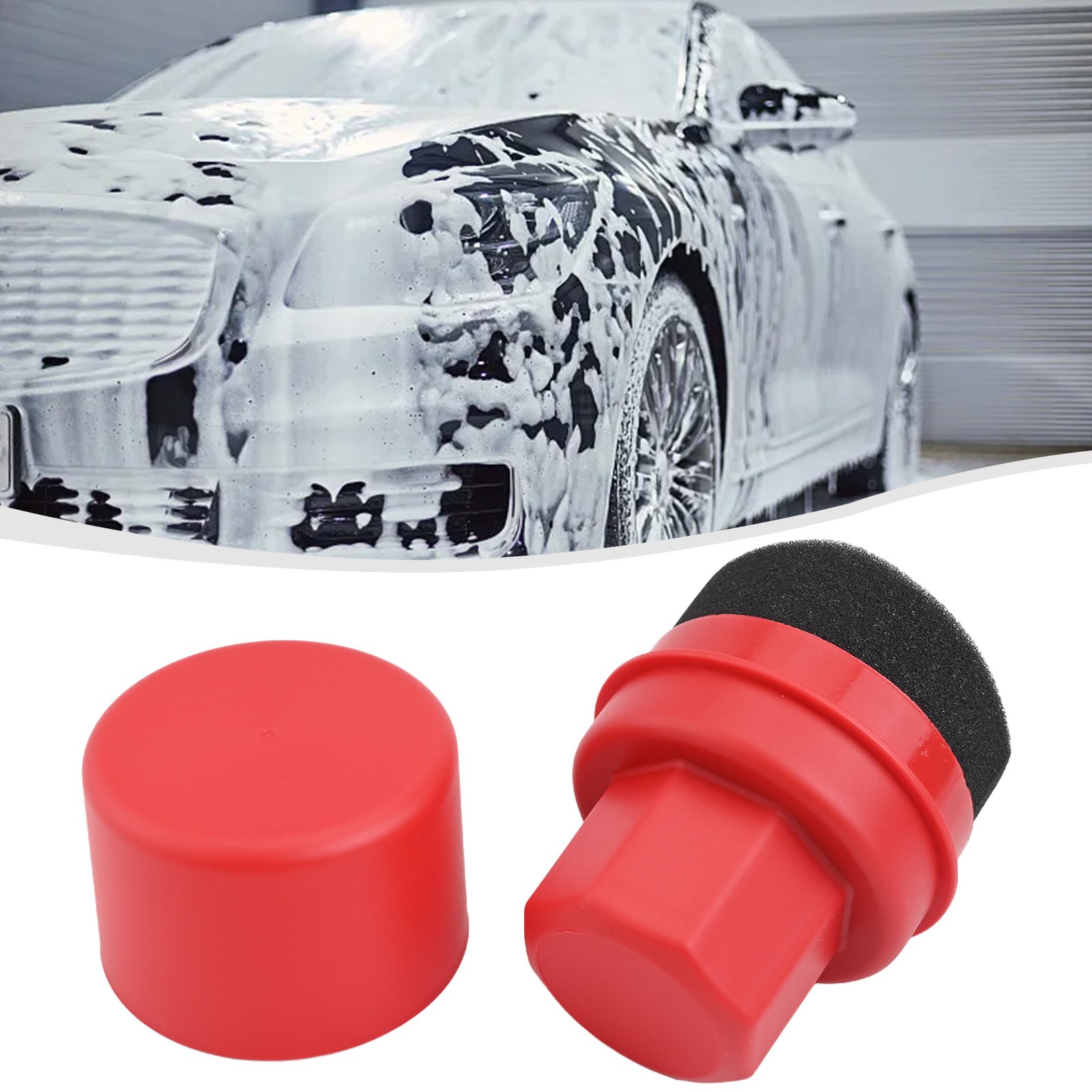 Curved Tire Sponge Brush with Cover for Effective Wheel Polishing and Cleaning - Picture 27 of 38