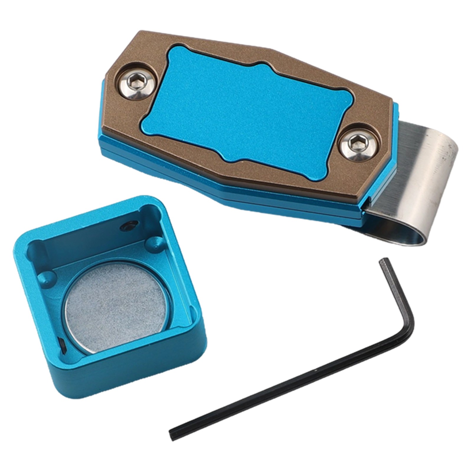 Compact Aluminum Alloy Billiard Chalk Holder with Magnetic Functionality