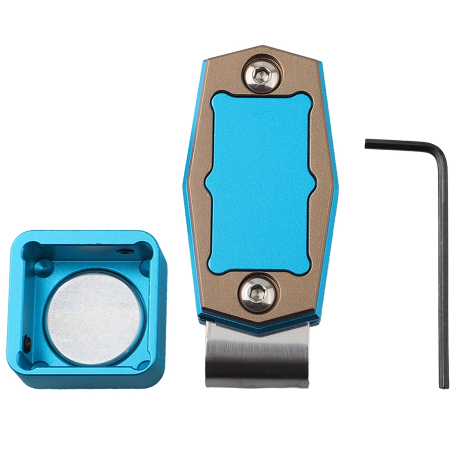 Compact Aluminum Alloy Billiard Chalk Holder with Magnetic Functionality